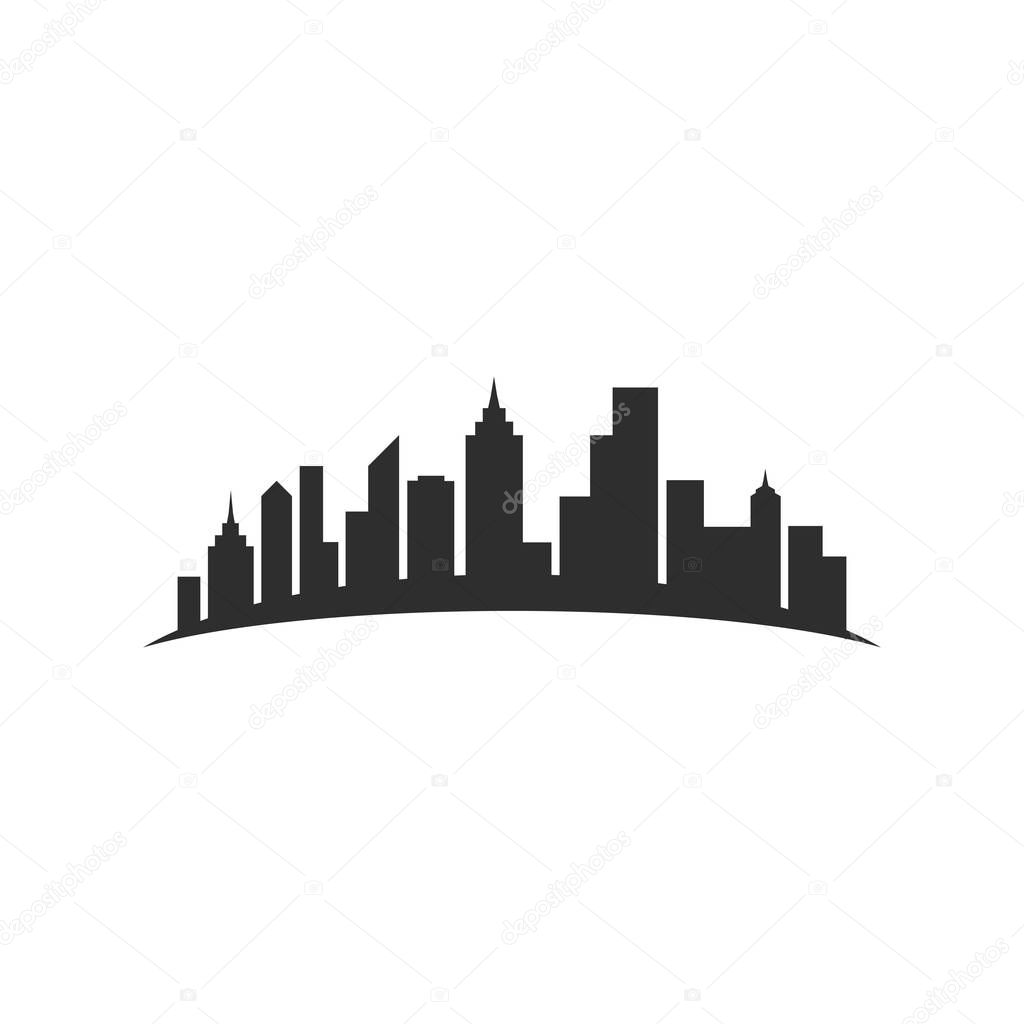 Modern city skyline concept vector illustration design