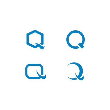 Q Letter logo şablon vektörü