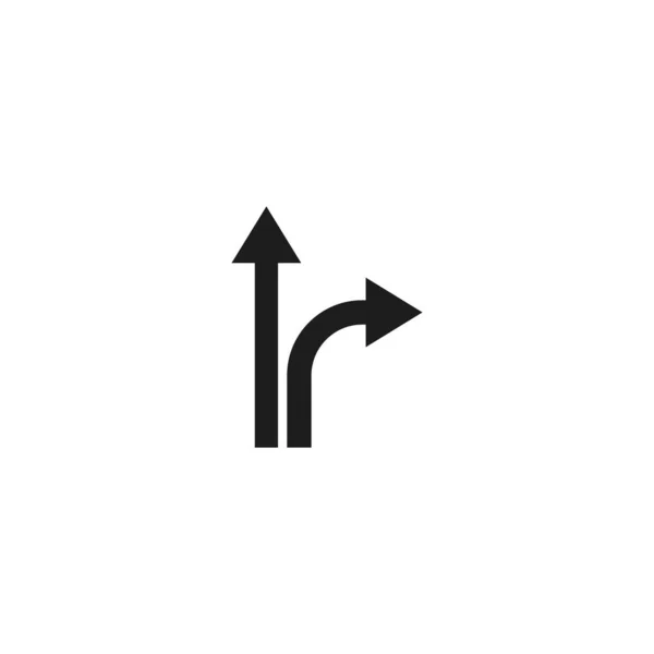 Camino dirección signo vector icono ilustración — Vector de stock