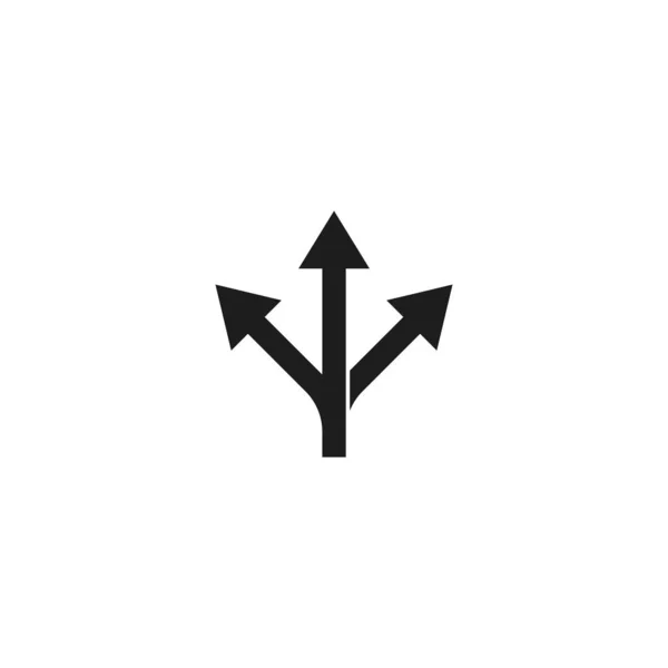 Vägriktning tecken vektor ikon illustration — Stock vektor