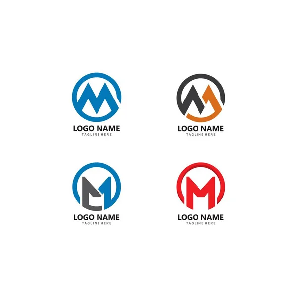 M Εικονογράφηση διανυσμάτων προτύπων λογότυπων επιστολών — Διανυσματικό Αρχείο