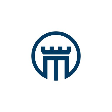 Castle Logo vektör illüstrasyonu 