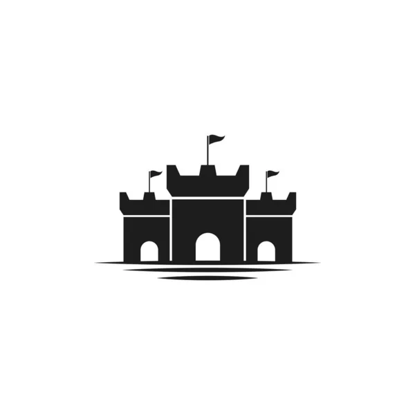 Castle Logo vector icon illustration — Stock Vector