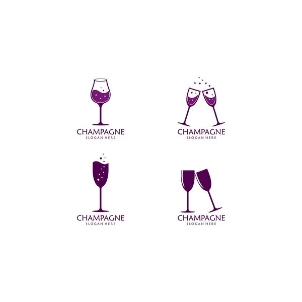 Illustration d'icône vectorielle de logo Champagne — Image vectorielle