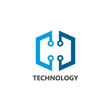 Vektör logo teknolojisi kavramı illüstrasyon 
