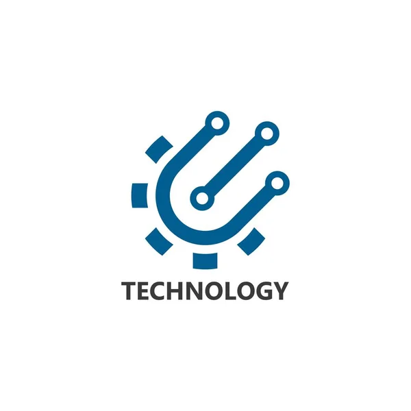 Vektör logo teknolojisi kavramı illüstrasyon — Stok Vektör