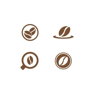 vektör kahve fasulye illüstrasyon vektör şablon 