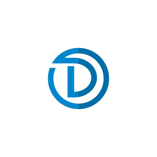 Ilustração do ícone do ícone do vetor do logotipo da letra D — Vetor de Stock