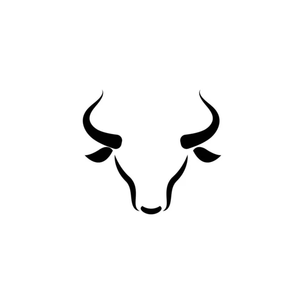 Boğa başlı logo vektör illüstrasyonu 