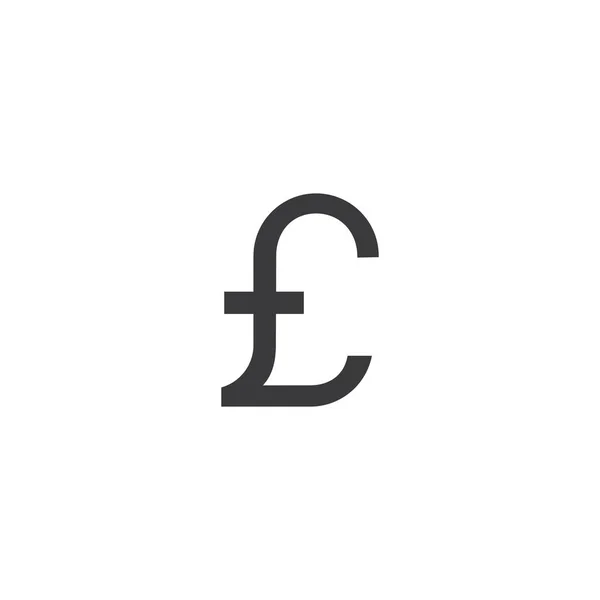 Signo de libra esterlina vector icono ilustración — Vector de stock