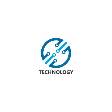 Vektör Logo Teknolojisi konsept çizim tasarımı 