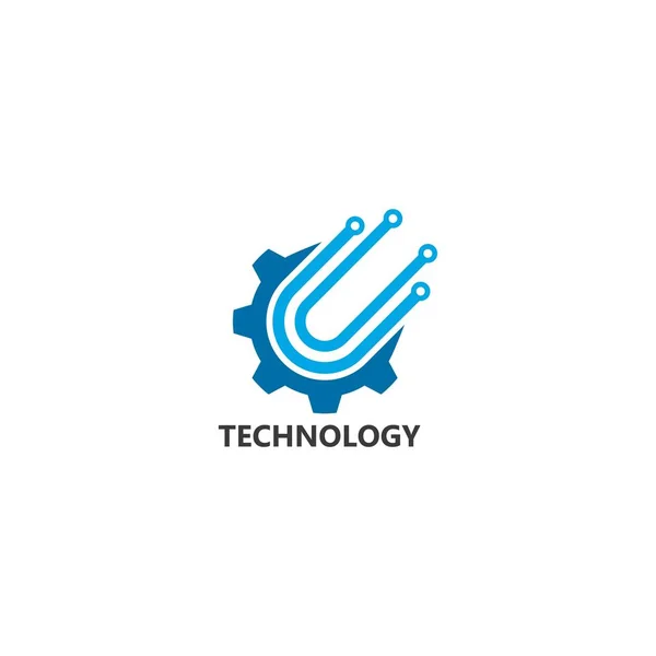 Vektör Logo Teknolojisi Konsept Çizim Tasarımı — Stok Vektör
