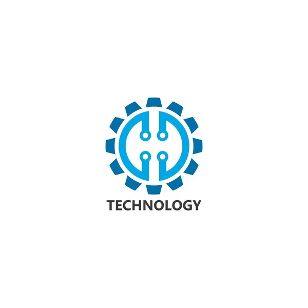 Vector Logo Technologie Concept Illustratie Ontwerp — Stockvector
