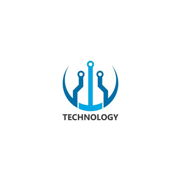 Vector Logo Technologie Konzept Illustration Design — Stockvektor