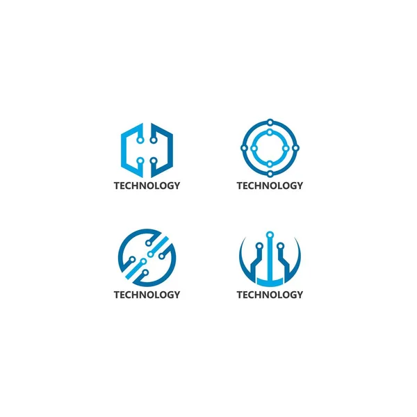 Vector Logo Technologie Konzept Illustration Design — Stockvektor