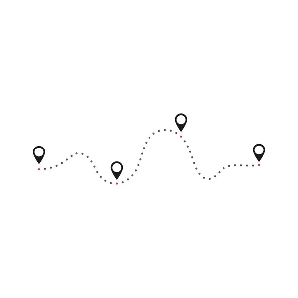 Route line vector template illustration design