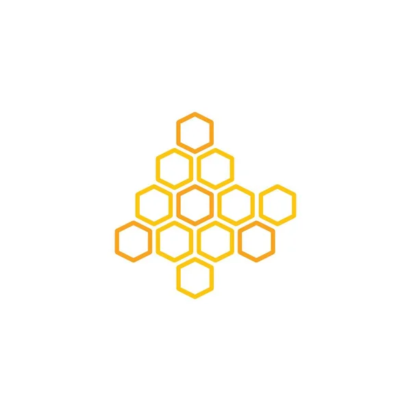 Honey Comb Logo Vector Icon Concept Design — Stock Vector