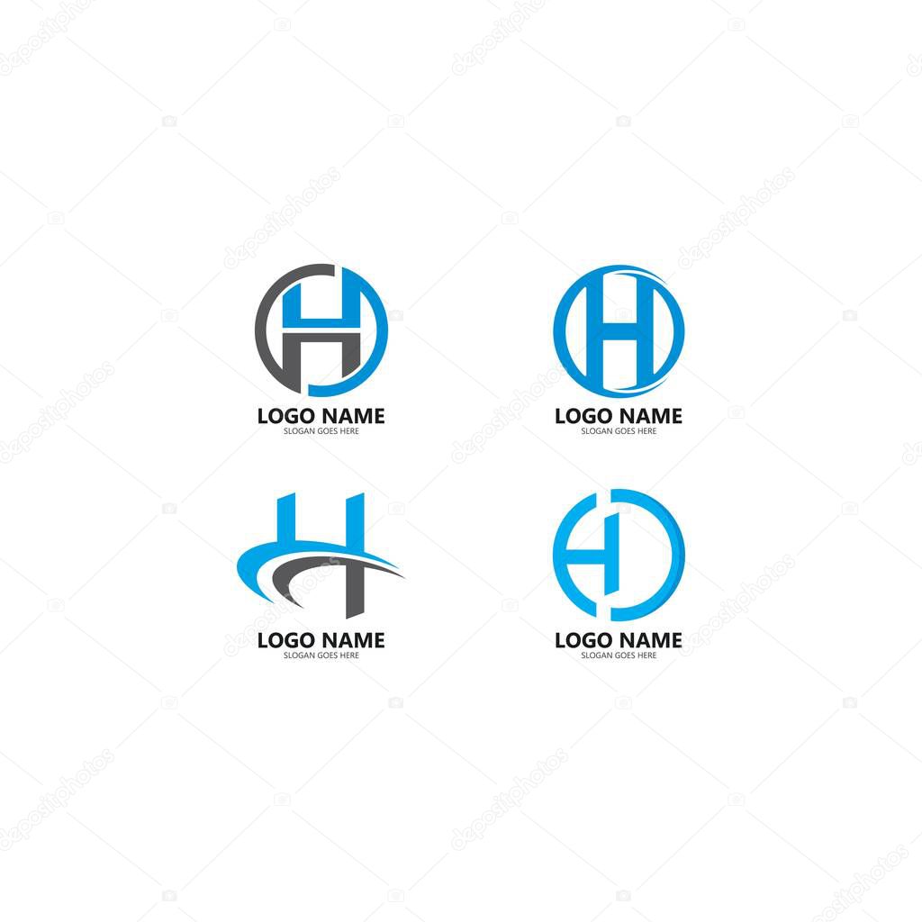 H Letter Logo Template Design Vector illustration