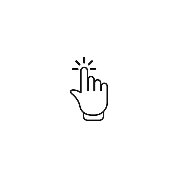 One Hand Click Vector Icon Illustration Design — Stock Vector