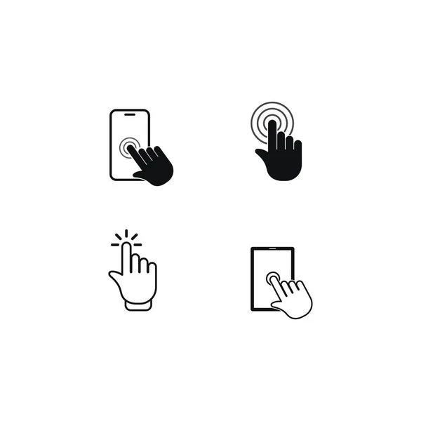 Design Ilustração Ícone Vetor Clique Uma Mão —  Vetores de Stock