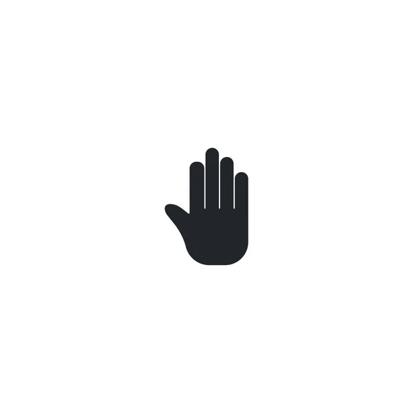 Handgeste Symbol Logo Einfache Vorlage Design — Stockvektor