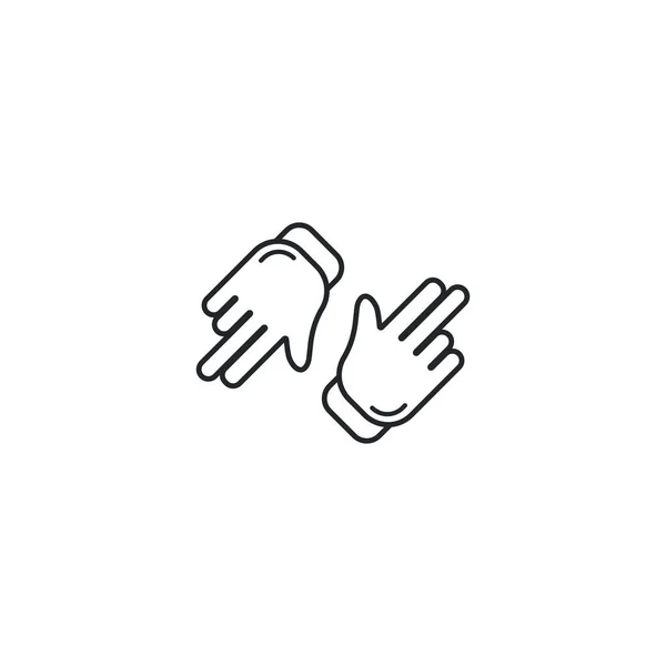 Hand Gest Ikon Logotyp Enkel Mall Design — Stock vektor