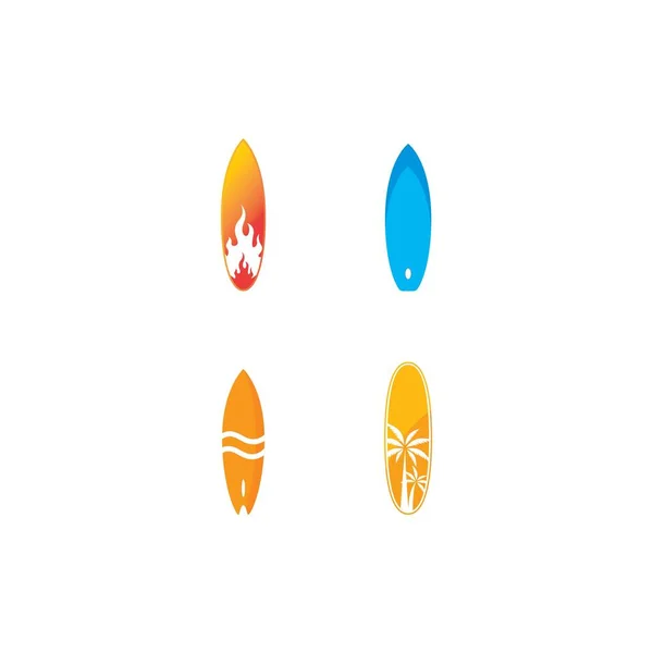 Logo Deski Surfingowej Wektor Ikona Szablon Projekt — Wektor stockowy