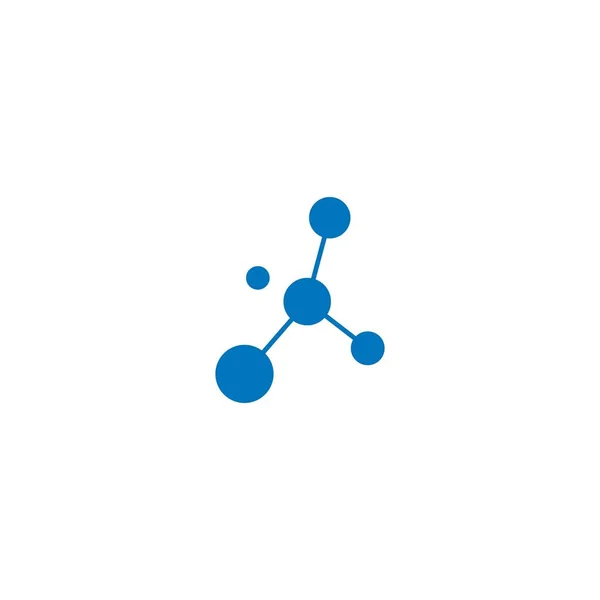 Disegno Illustrazione Dell Icona Vettoriale Logo Molecola Blu — Vettoriale Stock