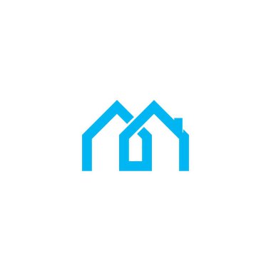 Emlak, Emlak ve İnşaat Logosu Şirketi tabelası için tasarım. Vektör Logosu