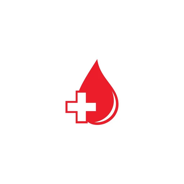 Logo Krwi Wektor Ikona Ilustracja Projekt — Wektor stockowy