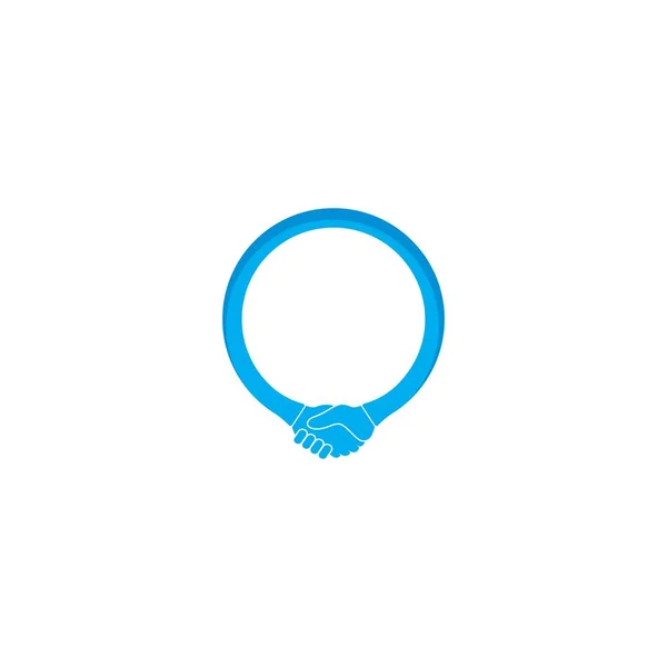 Simples Handshake Logotipo Vetor Ícone Ilustração Design —  Vetores de Stock