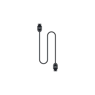 USB kablo logo vektör illüstrasyon tasarımı 