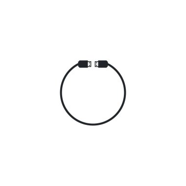 USB kablo logo vektör illüstrasyon tasarımı 