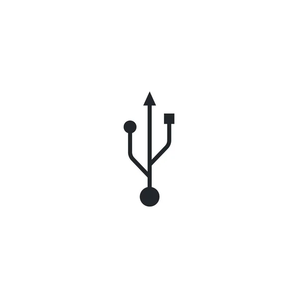 Usb Sembolü Logo Vektör Tasarımı — Stok Vektör