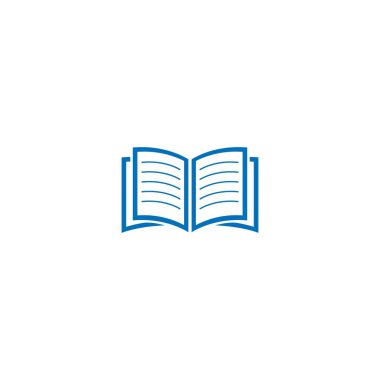 Kitap Logosu Şablonu Vektör İllüstrasyon Tasarımı