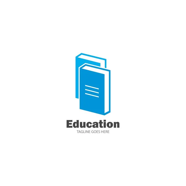 Educación Del Libro Logo Plantilla Vector Diseño Ilustración — Vector de stock