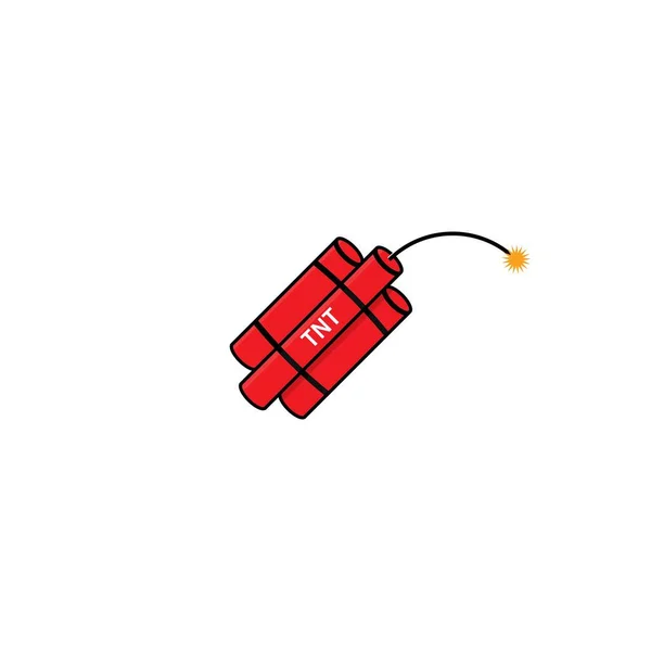 Tnt Dynamite Bomb Logo Vector Icon Illustration Design — Stock Vector