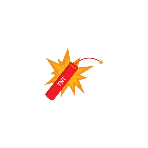 Tnt Dynamit Bomb Logo Vektor Ikon Illustration Design — Stock vektor