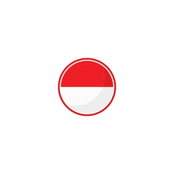 Indonesisk Flagga Vektor Ikon Koncept Design — Stock vektor