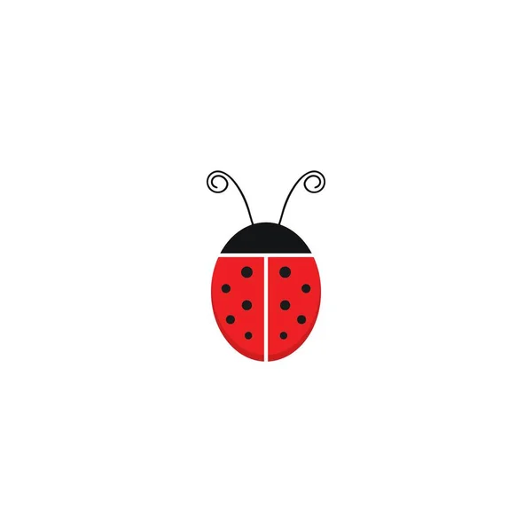 Ladybug Logo Vector Icon Illustration Design — Stock Vector