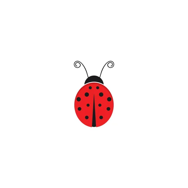 Ladybug Logo Vettoriale Icona Illustrazione Design — Vettoriale Stock