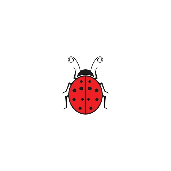 Ladybug Logo Vector Icon Illustration Design — Stock Vector