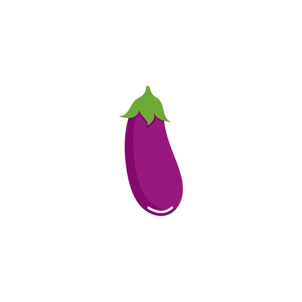 Aubergine Logo Vector Pictogram Illustratie Ontwerp — Stockvector