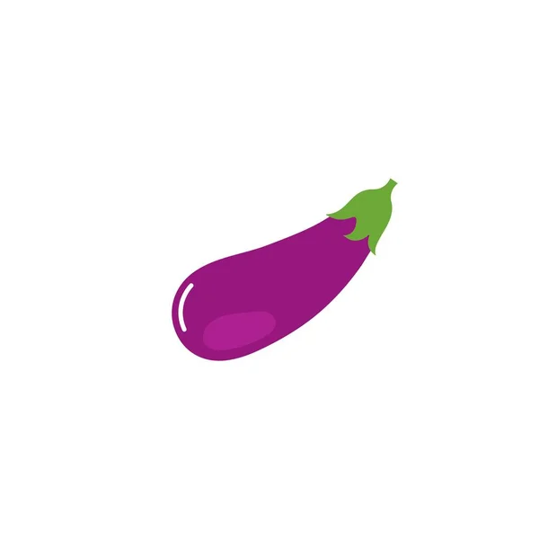 Eggplant Logó Vektor Ikon Illusztráció Tervezés — Stock Vector