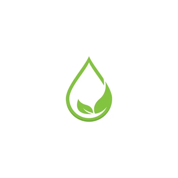 Eco Water Drop Logo Template Vector Illustration Design — Stock Vector