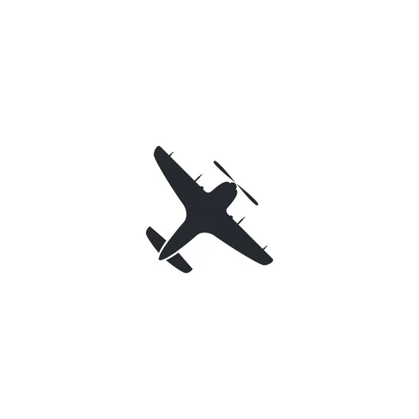 Alte Flugzeug Vektor Icon Illustration Flachem Design — Stockvektor