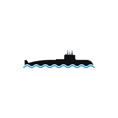 military submarine logo vector icon illustration design   clipart