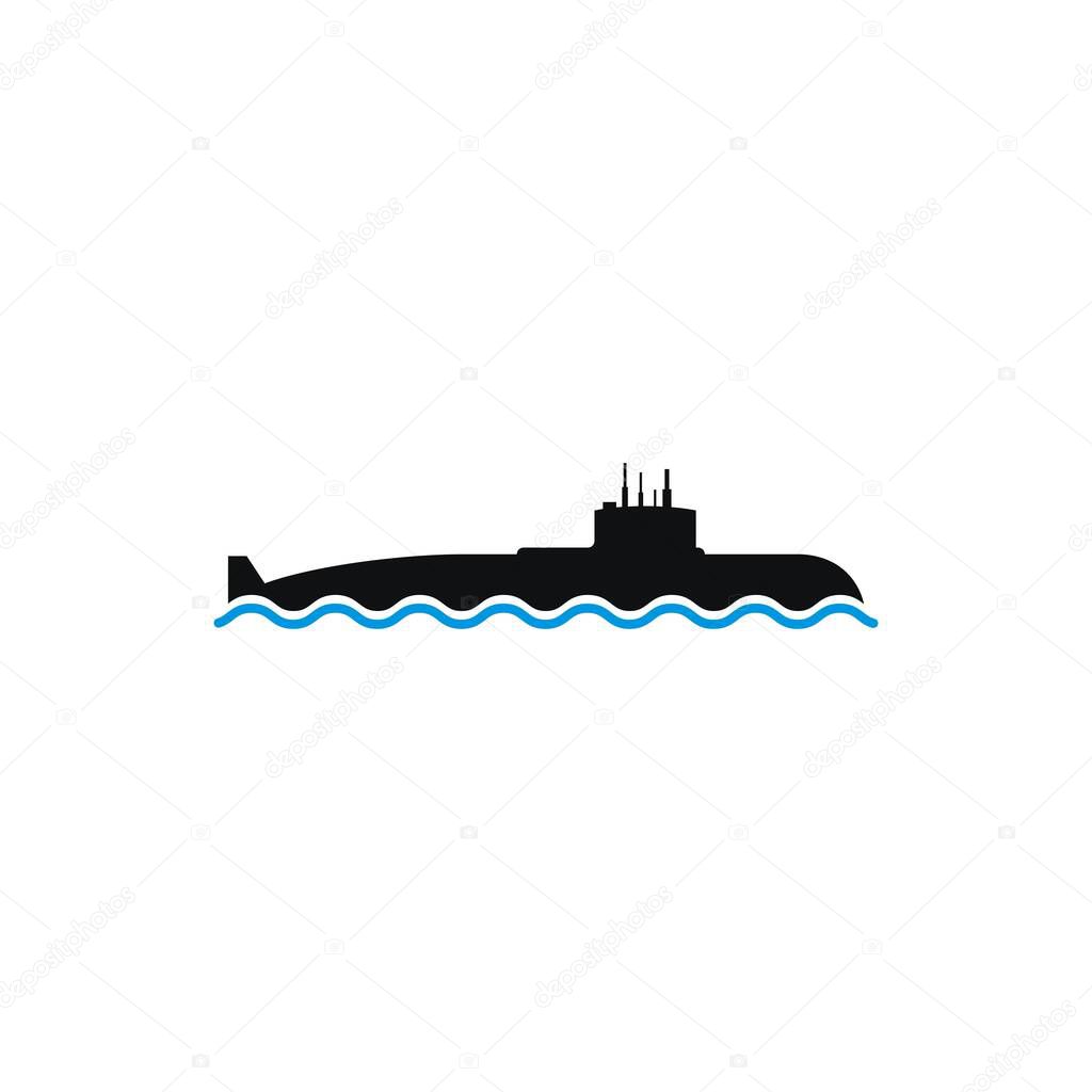 military submarine logo vector icon illustration design  