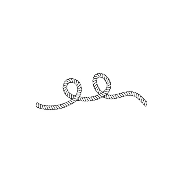Rope Vektor Illustration Mall Koncept Design — Stock vektor