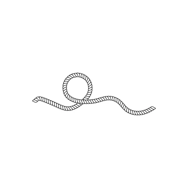 ロープベクトルイラストテンプレートコンセプトデザイン — ストックベクタ